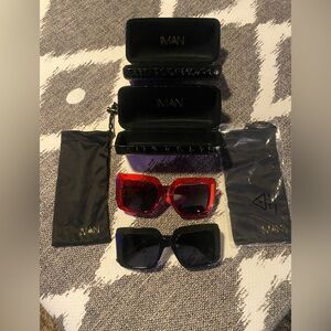 IMAN , 2 pair sunglasses with cases,NO smoke/pets